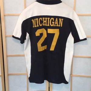 Michigan short-sleeved collared athletic shirt, L